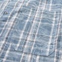 Tree Pattern Washed Tie-Dye Distressed Clean Fit Long Sleeve