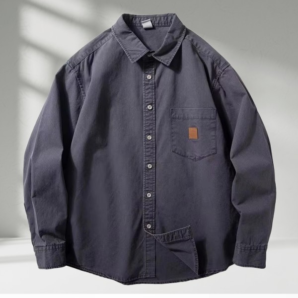 100% Cotton Men's Long Sleeve Casual Shirts Plus Size