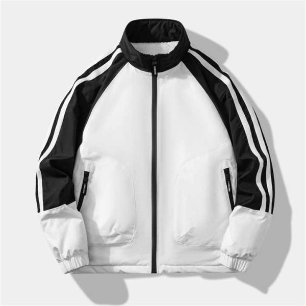 Men's Fashionable Winter Coat Junior Student's Thickened Fleece-Lined Jacket