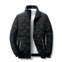 Men's Casual Cotton-Padded Coats Autumn Winter Stand Collar Jackets