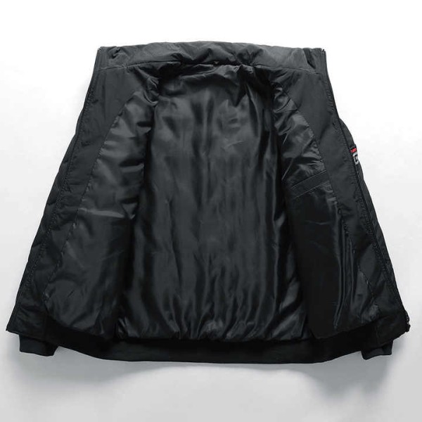 Men's Casual Cotton-Padded Coats Autumn Winter Stand Collar Jackets