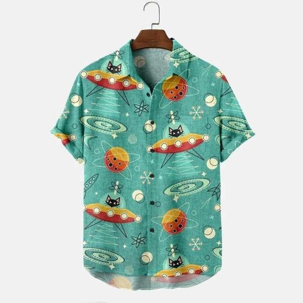 Summer Short Sleeve Shirt Men's Loose Shitrts