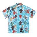 Floral Pattern Printed Men's Hawaiian Shirt Quick Dry Button