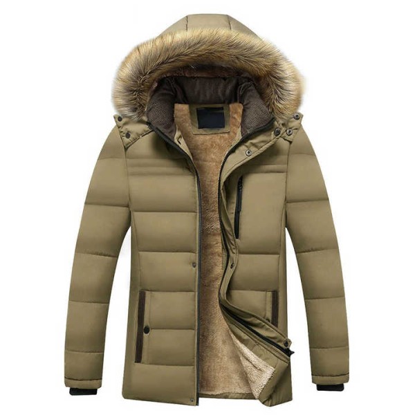 Fashion New Winter Jacket Men Thicken Warm Parkas Hooded Coat