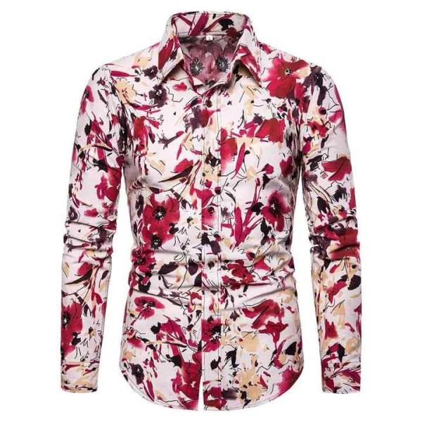 Customized Men's Long-Sleeved Flannel Shirt Pure Cotton