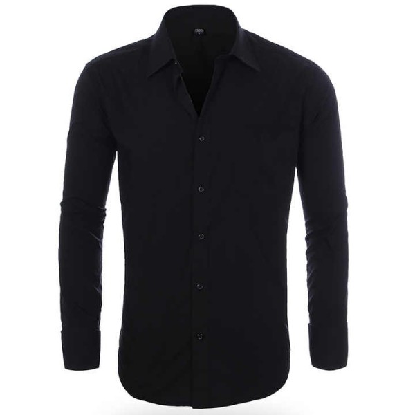 Casual Business Men's Long-Sleeved Slim Shirt