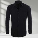 Casual Business Men's Long-Sleeved Slim Shirt
