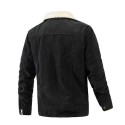 Winter Men's Jacket Retro Corduroy Casual Fleece Jackets
