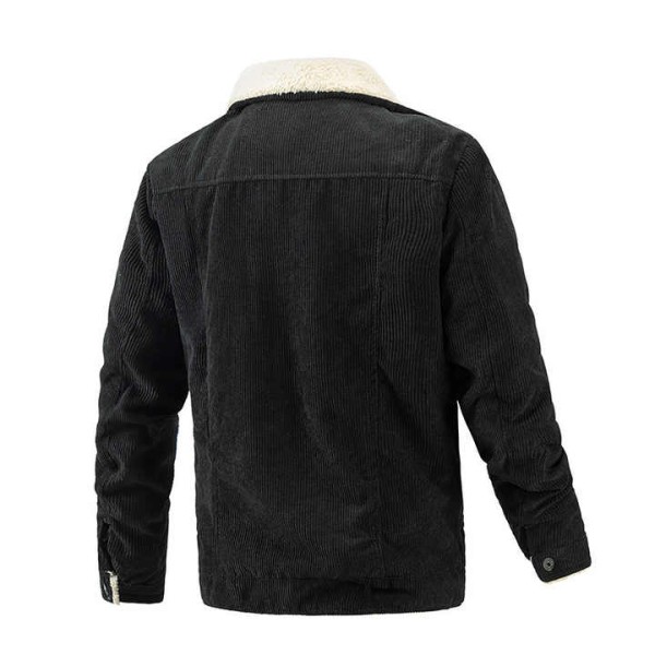 Winter Men's Jacket Retro Corduroy Casual Fleece Jackets