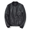 High Quality Business Men's Coat Leather Overcoat Windproof