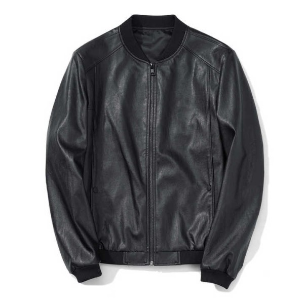 High Quality Business Men's Coat Leather Overcoat Windproof