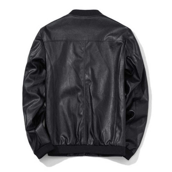 High Quality Business Men's Coat Leather Overcoat Windproof